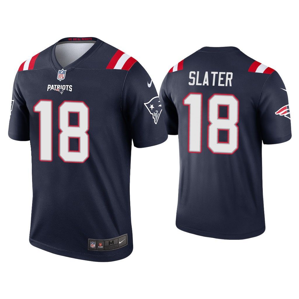 Men New England Patriots 18 Matthew Slater Nike Navy Inverted Legend NFL Jersey